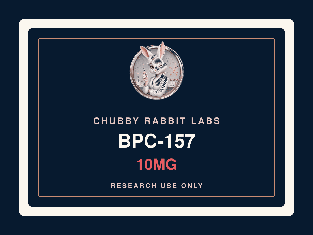Chubby Rabbit Labs BPC-157 10mg research material label