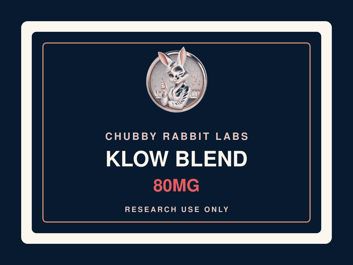 Chubby Rabbit Labs KLOW Blend 80mg research material label