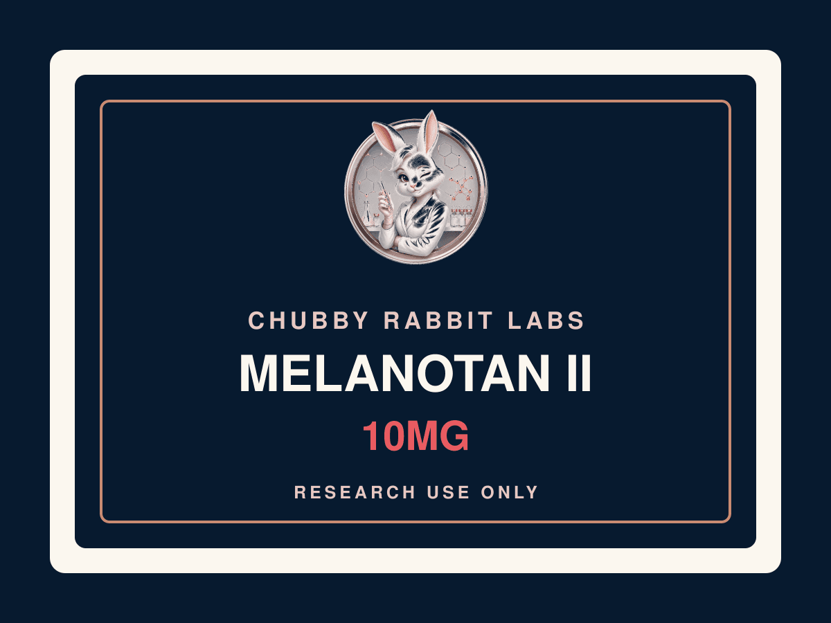Chubby Rabbit Labs Melanotan II 10mg research material label