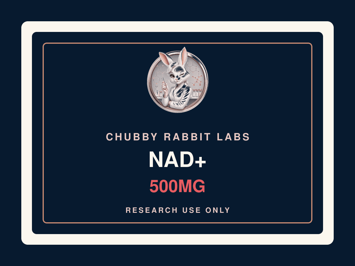 Chubby Rabbit Labs NAD+ 500mg research material label