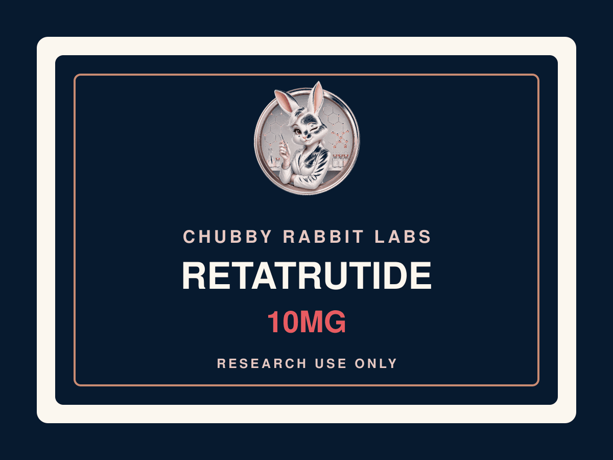 Chubby Rabbit Labs Retatrutide 10mg research material label
